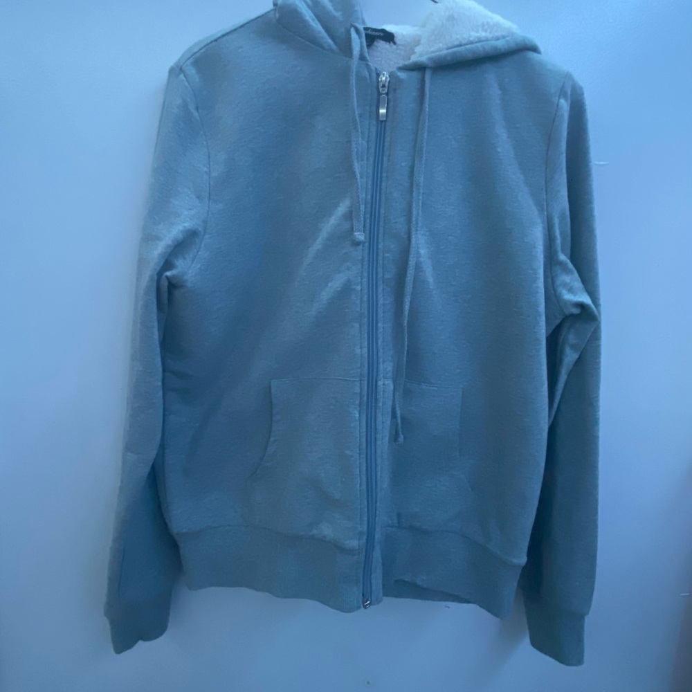 Grey zip up sweater